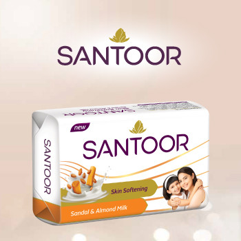 Buy Santoor Sandal Almond Milk Soap For Soft Moisturise Skin