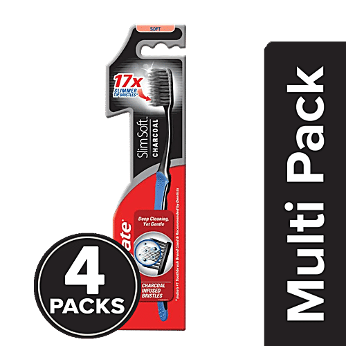 Buy Colgate Toothbrush Slim Soft Charcoal Online At Best Price Of Rs