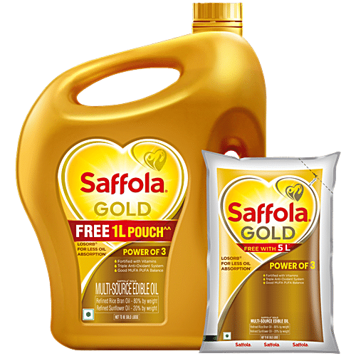 Buy Saffola Gold Oil Power Of Blend Of Rice Bran Sunflower Oil