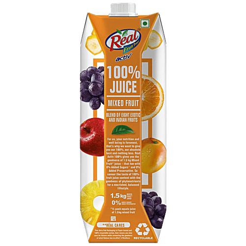 Buy Real Activ Juice Mixed Fruit With No Added Sugar L Online At Best