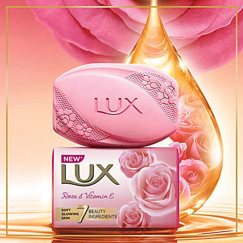 Buy Lux Soft Touch Silk Essence Rose Water Soap Bar Gm Carton