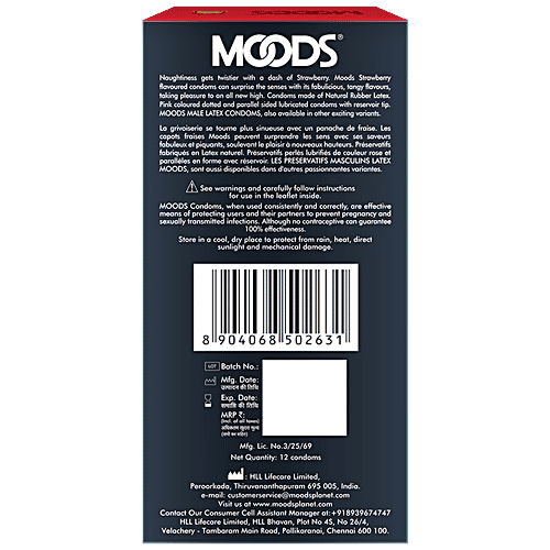 Buy Moods Condoms Strawberry 12 Nos Online At Best Price Of Rs 110