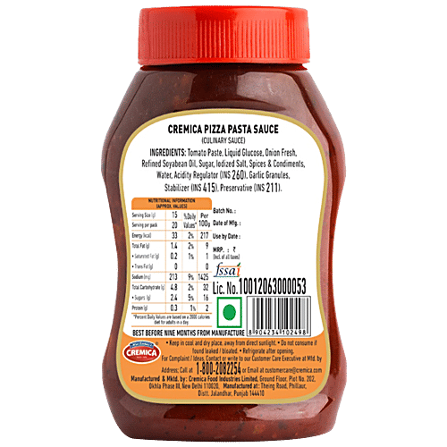 Buy Mrs Bectors Cremica Sauce Pizza Pasta Gm Bottle Online At Best