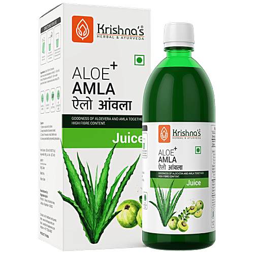 Buy Krishnas Aloe Vera Amla Juice Helps In Blood Sugar Hair