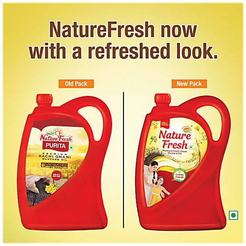 Buy Nature Fresh Mustard Oil Kachi Ghani Pure 5 Ltr Online At The Best