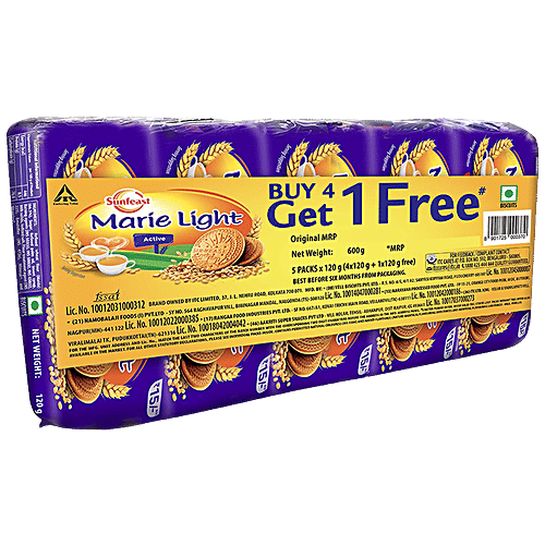 Buy Sunfeast Marie Light Active Biscuits With Iron Vitamins Tea