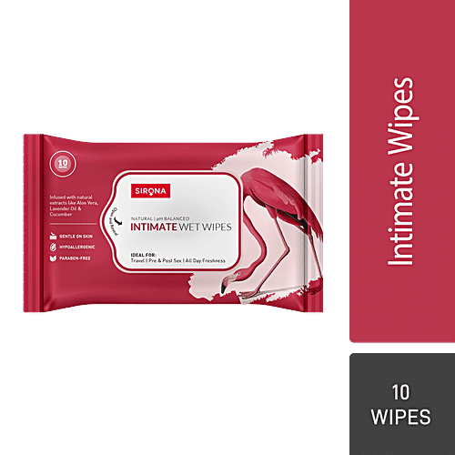 Buy SIRONA Natural Intimate Wet Wipes Online At Best Price Of Rs 75