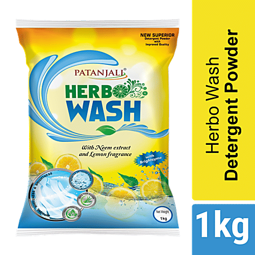 Buy Patanjali Herbo Wash Detergent Powder Neem Extract Lemon Online