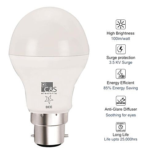 Buy C S Electric Chandra LED Lamp Cool Daylight White Round 18