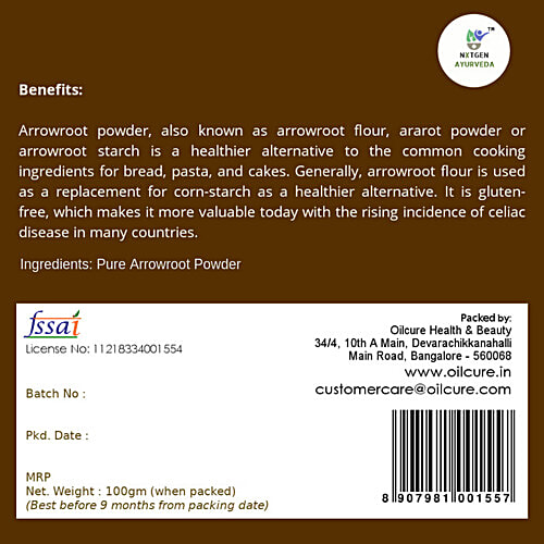 Buy Nxtgen Ayurveda Arrow Root Powder Online At Best Price Of Rs