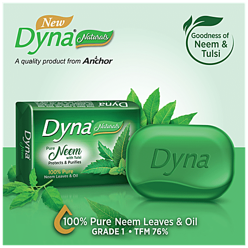 Buy DYNA Naturals Pure Neem Soap With Tulsi Protects Purifies Skin