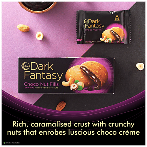 Buy Sunfeast Dark Fantasy Choco Nut Fills Original Filled Cookies