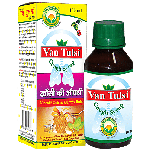 Buy Basic Ayurveda Van Tulsi Cough Syrup Common Cold Cough Anti