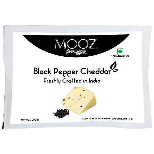 Buy Mooz Shredded Black Pepper Cheddar Cheese Online At Best Price Of