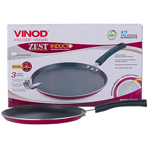 Buy Vinod Zest Inducto Aluminium Non Stick Flat Dosa Tawa Layer