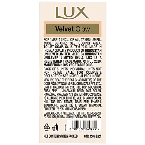 Buy Lux Velvet Glow Beauty Soap Jasmine Vitamin E For Glowing Skin