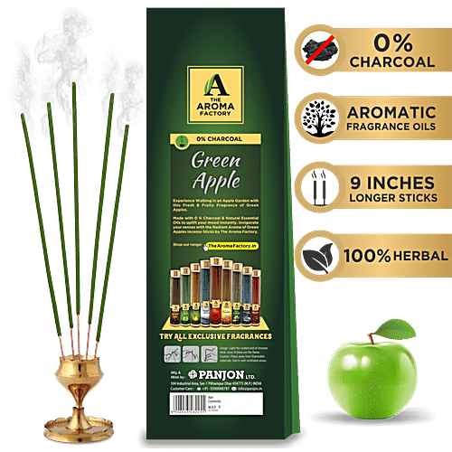 Buy The Aroma Factory Incense Sticks Agarbatti Green Apple Made With