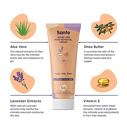 Buy Sanfe Bikini Line Hair Removal In Cream With Lavender Aloe