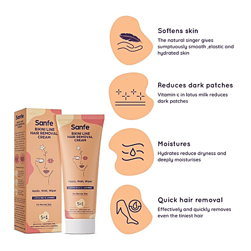 Buy Sanfe In Bikini Line Hair Removal Cream With Lotus Milk