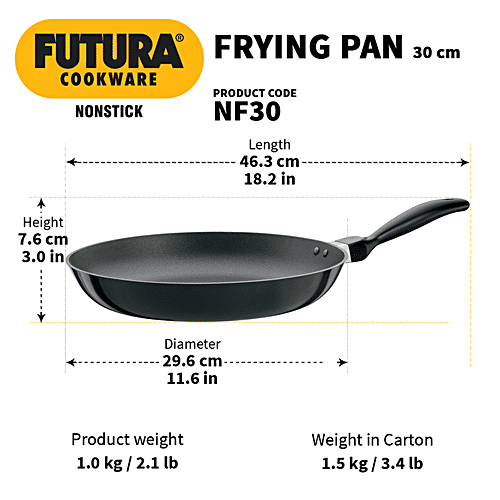 Buy Hawkins Futura Non Stick Aluminium Frying Pan 30 Cm 3 25 Mm