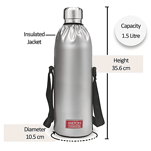 Buy Milton Thermosteel Duo DLX 1500 24 Hrs Hot Cold Water Bottle