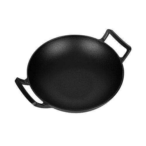 Buy Petals Pre Seasoned Cast Iron Kada1 Wok Cookware Pan 31 Cm