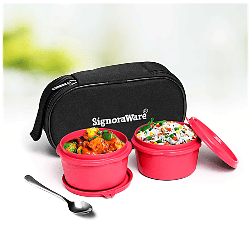 Buy Signoraware Microsafe Midday Steel Lunch Box High Quality Red