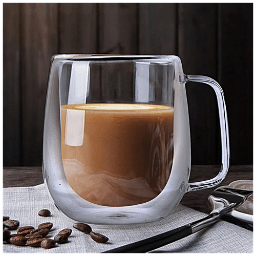 Buy Dp Double Wall Glass Coffee Tea Mug Borosilicate Dishwasher