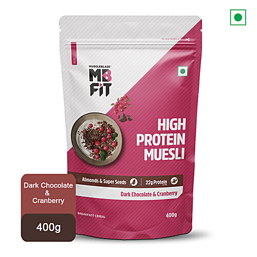 Buy Muscleblaze High Protein Muesli Dark Chocolate Cranberry Online