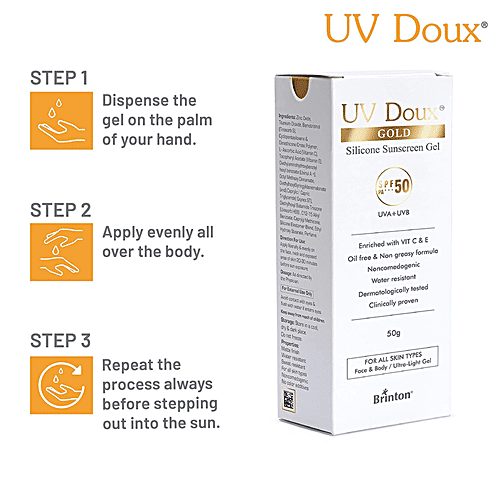 Buy Brinton Uv Doux Gold Silicone Sunscreen Gel With Spf Pa