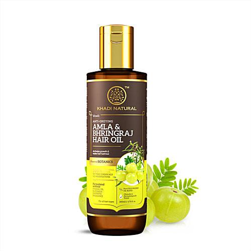 Buy Khadi Natural Amla Bhringraj Hair Oil Anti Greying Paraben