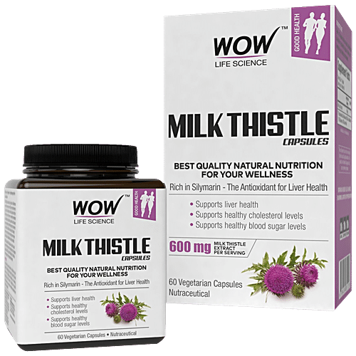 Buy WOW Life Science Milk Thistle Capsule Supports Liver Health