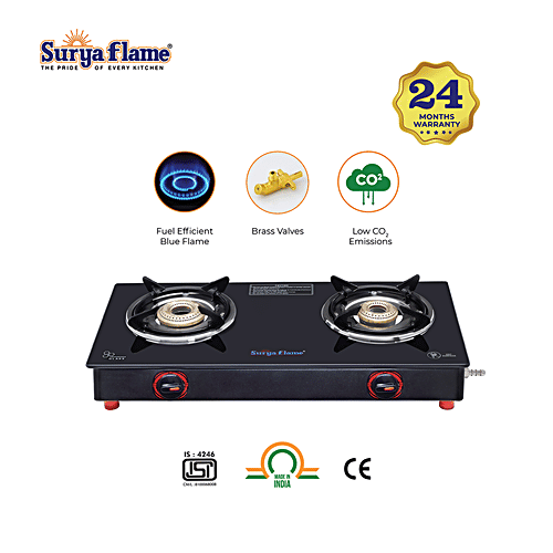 Buy Suryaflame B Infinity Bb Na Burner Gas Stove With Glass Cooktop