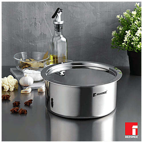 Buy Bergner Tri Pro Triply Stainless Steel Tope Patila With Lid 16