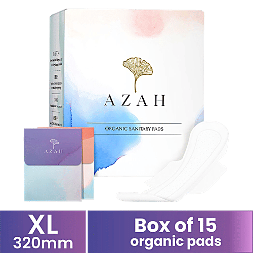 Buy Azah Rash Free Organic Sanitary Pads All XL With Disposable Bags