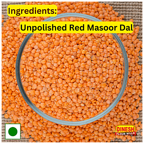 Buy DINESH FLOUR MILLS Unpolished Red Masoor Dal Red Masoor Whole Malka