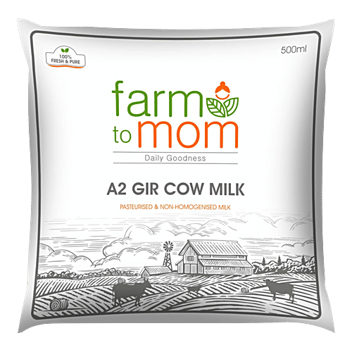 Buy Farm To Mom A Desi Gir Cow Milk Pure Unadulterated Farm Fresh