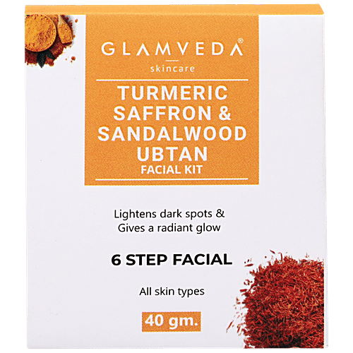 Buy Glamveda Turmeric Saffron Sandalwood Ubtan Facial Kit Lightens