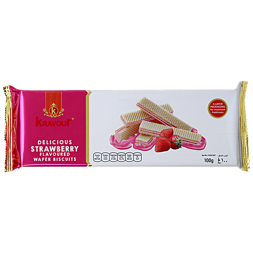 Buy Kravour Strawberry Flavoured Wafer Biscuits Online At Best Price Of