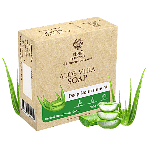 Buy Khadi Essentials Aloe Vera Herbal Handmade Soap For Deep