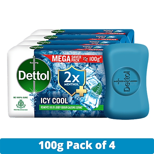 Buy Dettol Icy Cool Bathing Soap Bar With X Menthol Online At Best