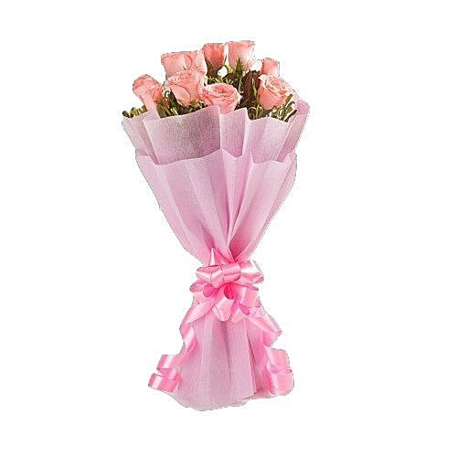 Buy Blooms Bouquets Flower Bouquet Pink Roses Bunch Online At Best