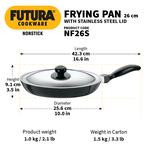 Buy Hawkins Futura Frying Pan With Stainless Steel Lid Nonstick Cm