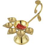 Buy Hazel Brass Puja Arrti Panch Aarti S Golden Online At Best Price