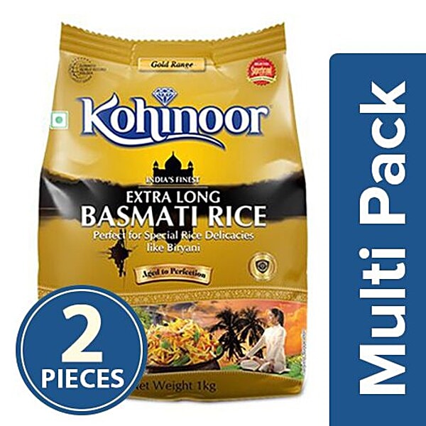 Buy Kohinoor Basmati Rice Extra Long Pouch X Kg Multipack Online