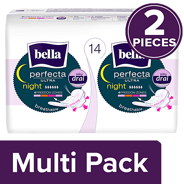 Buy Bella Perfecta Ultra Night Silky Drai Sanitary Napkins Online At