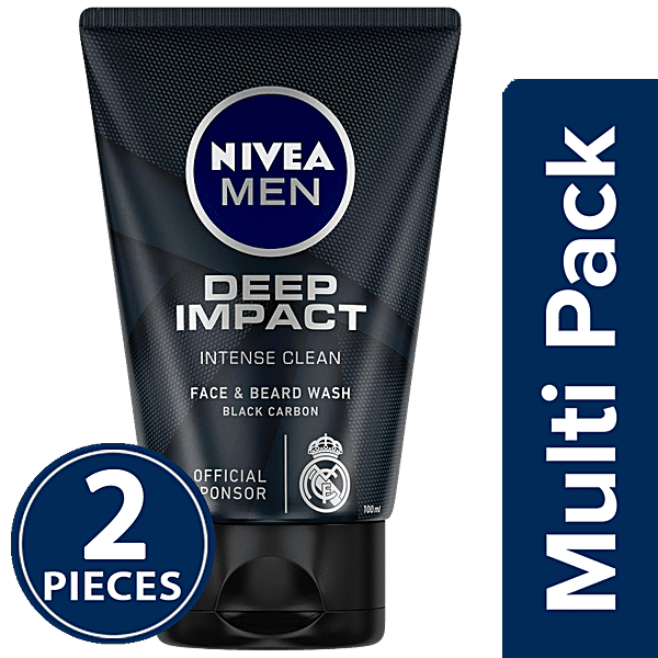 Buy NIVEA Deep Impact Intense Clean Face Beard Wash Black Carbon