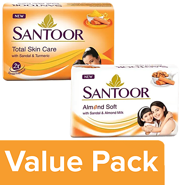 Buy Santoor Almond Milk Soap G Sandal Turmeric Soap G