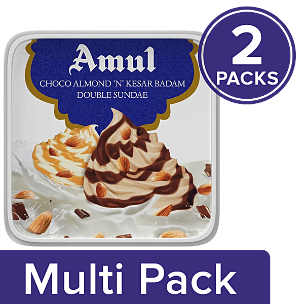 Buy Amul Ice Cream Double Sundae Choco Almond N Kesar Badam Online