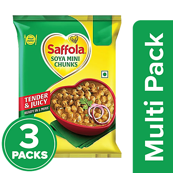 Buy Saffola Soya Mini Chunks Tender Juicy High In Protein Fibre